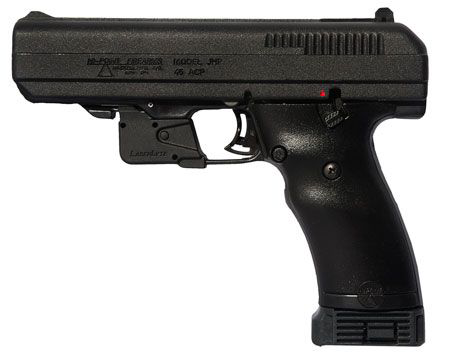 Handguns Hi Point Firearms Ready Series 45ACP 45ACP gun w/trigger-guard-mount laser 9 shot 4.5IN BBL